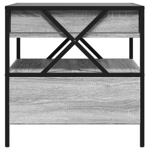 Τραπεζάκι Σαλονιού Άπειρο Φως LED Γκρι Sonoma 50x50x51 εκ. - Pakobazaar