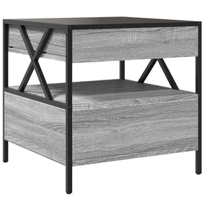Τραπεζάκι Σαλονιού Άπειρο Φως LED Γκρι Sonoma 50x50x51 εκ. - Pakobazaar