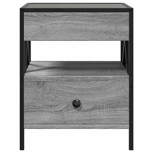 Τραπεζάκι Άπειρο Φως LED Γκρι Sonoma 40x40x51 εκ. - Pakobazaar