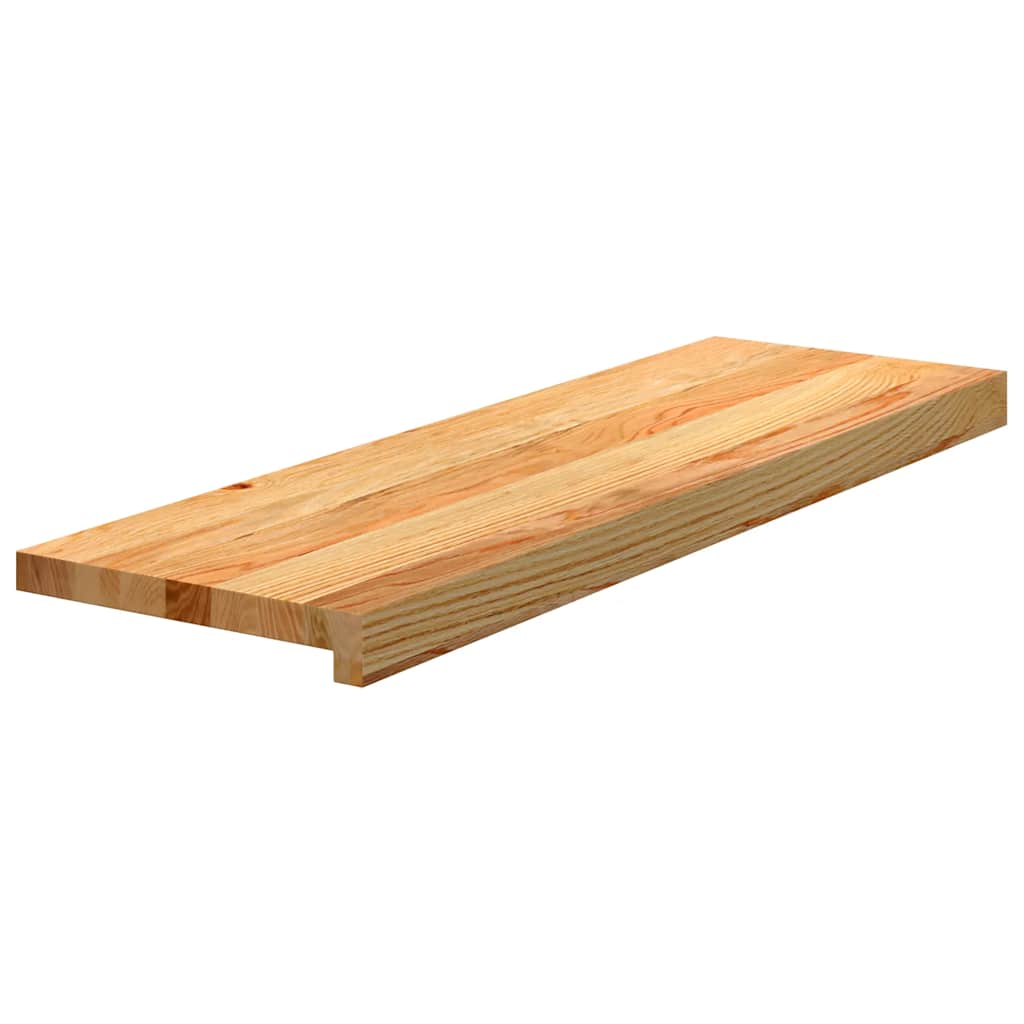 Πατάκια Σκάλας 4 τεμ. Ανοιχτό Καφέ 80x30x2 cm Ξύλο Δρυός - Pakobazaar