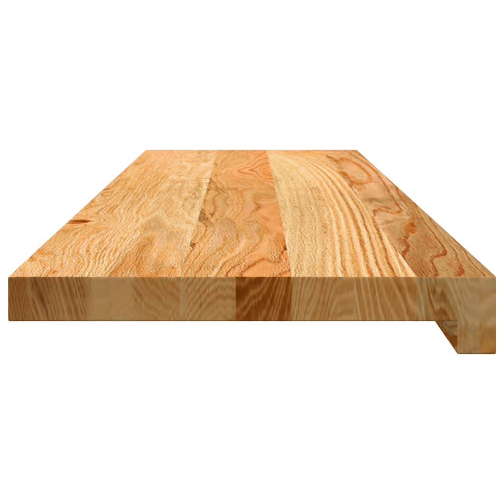 Πατάκια Σκάλας 8 τεμ. Ανοιχτό Καφέ 90x30x2 cm Ξύλο Δρυός