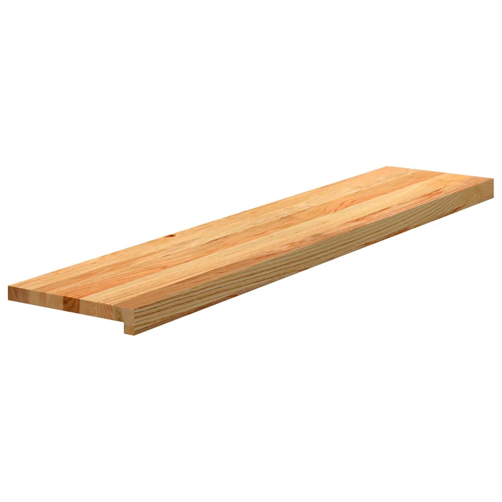 Πατάκια Σκάλας 16 τεμ. Ανοιχτό Καφέ 120x30x2 cm Ξύλο Δρυός