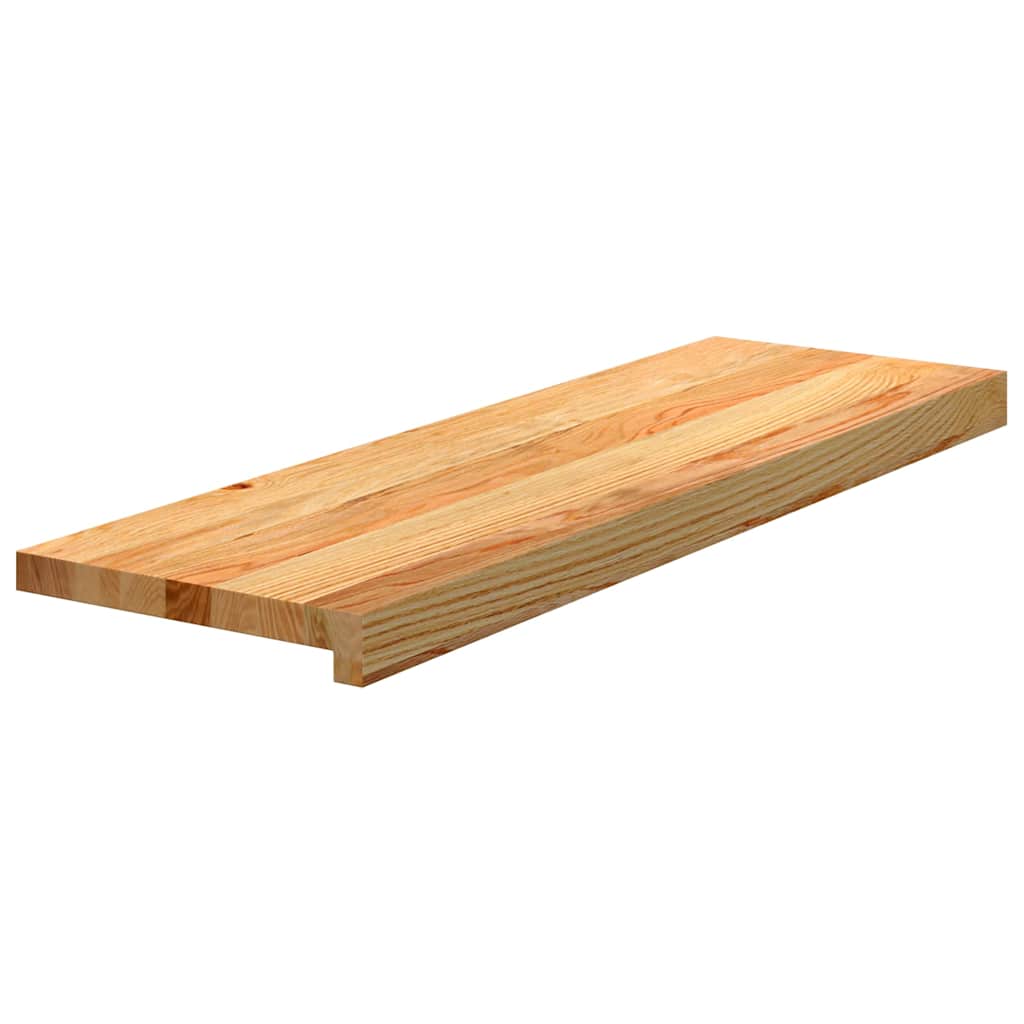 Πατάκια Σκάλας 20 τεμ. Ανοιχτό Καφέ 80x25x2 cm Ξύλο Δρυός