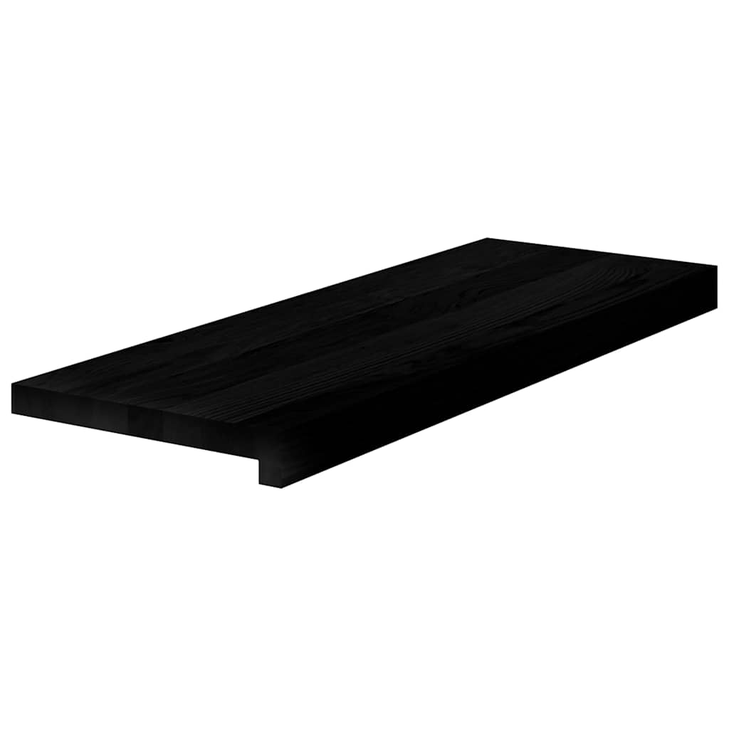 Πατάκια Σκάλας 4 τεμ. Καφέ-Μαύρο 70x25x2 cm Ξύλο Δρυός