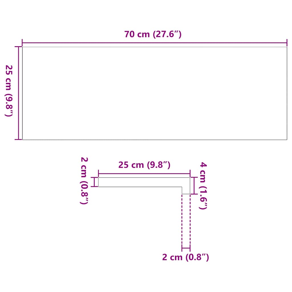 Πατάκια Σκάλας 4 τεμ. Καφέ-Μαύρο 70x25x2 cm Ξύλο Δρυός