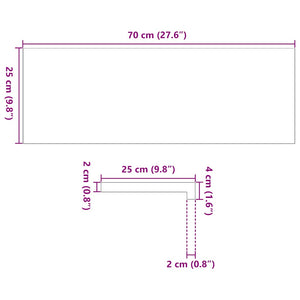 Πατάκια Σκάλας 8 τεμ. Καφέ-Μαύρο 70x25x2 cm Ξύλο Δρυός