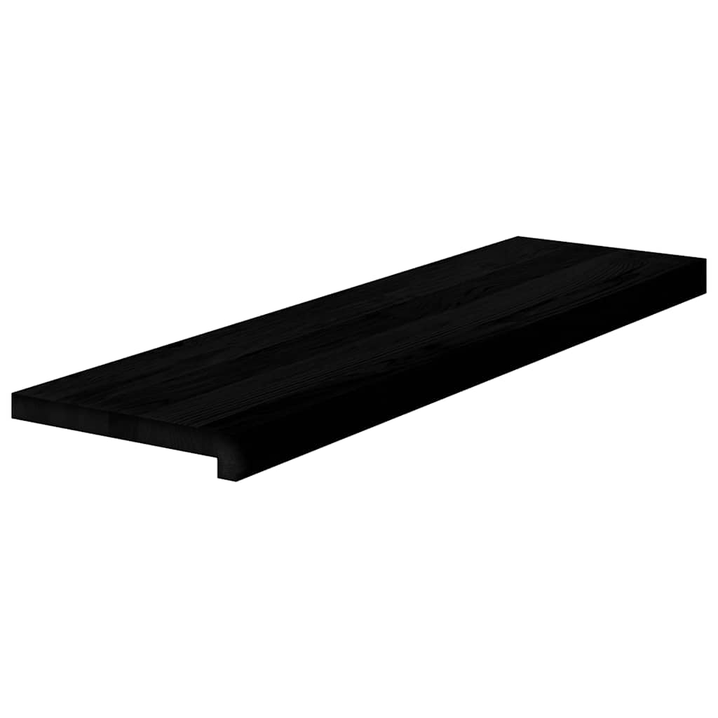 Πατάκια Σκάλας 8 τεμ. Καφέ-Μαύρο 90x30x2 cm Ξύλο Δρυός