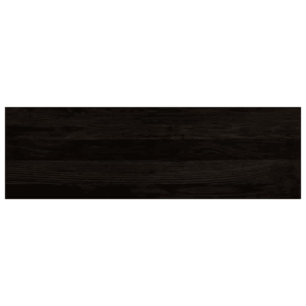 Πέλματα Σκάλας 12 τεμάχια Καφέ-Μαύρο 80x25x2cm Ξύλο μασίφ δρυς
