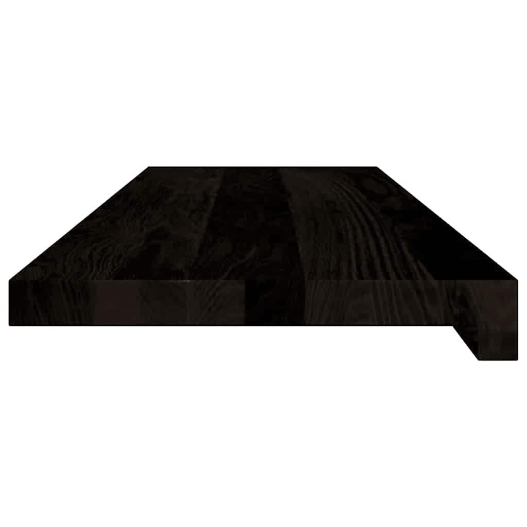 Πέλματα Σκάλας 12 τεμάχια Καφέ-Μαύρο 80x25x2cm Ξύλο μασίφ δρυς