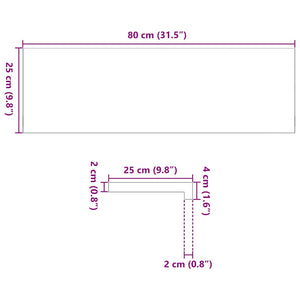 Πέλματα Σκάλας 12 τεμάχια Καφέ-Μαύρο 80x25x2cm Ξύλο μασίφ δρυς