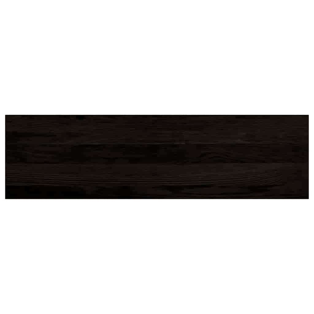 Πέλματα Σκάλας 12 τεμάχια Καφέ-Μαύρο 90x25x2cm Ξύλο μασίφ δρυς