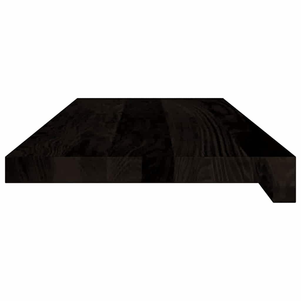 Πέλματα Σκάλας 16 τμχ Καφέ-Μαύρο 70x25x2 cm Ξύλο μασίφ δρυς
