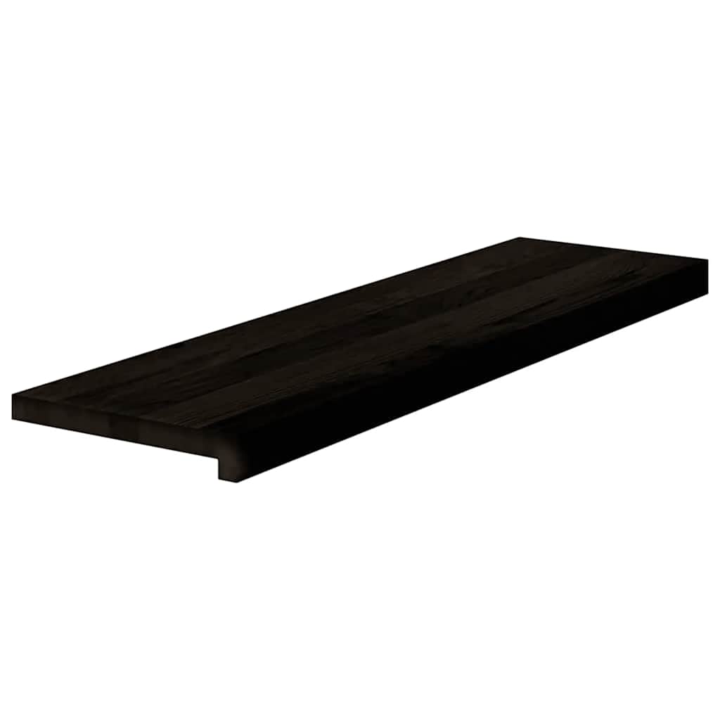Πέλματα Σκάλας 16 τμχ Καφέ-Μαύρο 90x25x2 cm Ξύλο μασίφ δρυς