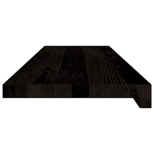 Πέλματα Σκάλας 16 τμχ Καφέ-Μαύρο 90x25x2 cm Ξύλο μασίφ δρυς