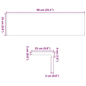 Πέλματα Σκάλας 16 τμχ Καφέ-Μαύρο 90x25x2 cm Ξύλο μασίφ δρυς