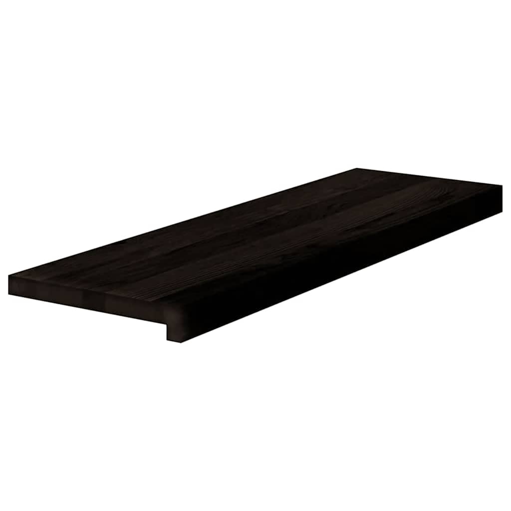 Πέλματα Σκάλας 16 τμχ Σκούρο καφέ 80x30x2 cm Ξύλο μασίφ δρυς
