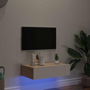 Έπιπλο Τηλεόρασης με LED Λευκό 60 x 35 x 15,5 εκ.