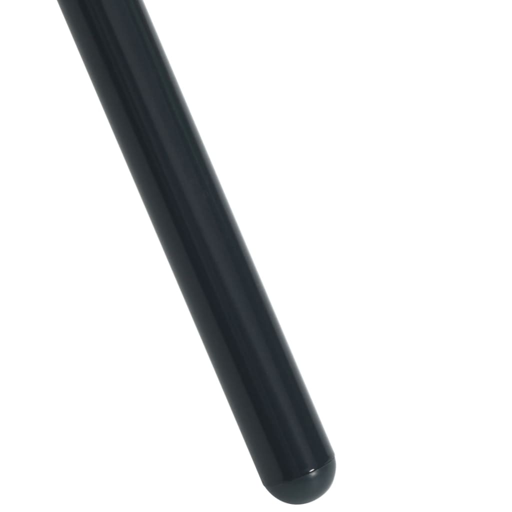 Καρέκλες Κήπου Στοιβ. Σετ 3 τεμ. Ανθρακί Ατσάλι με Ηλ. Πούδρα