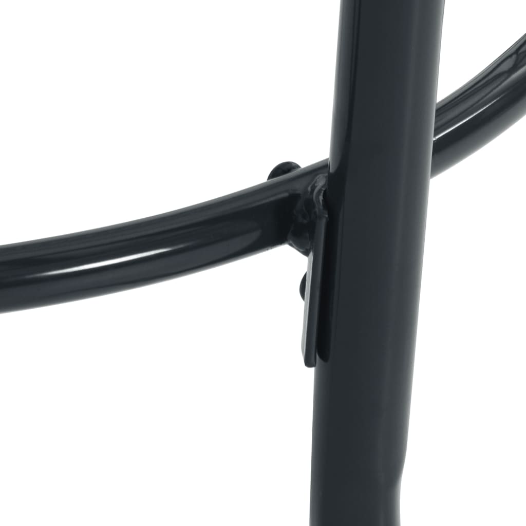 Καρέκλες Κήπου Στοιβ. Σετ 5 Τεμ. Ανθρακί Ατσάλι με Ηλ. Πούδρα