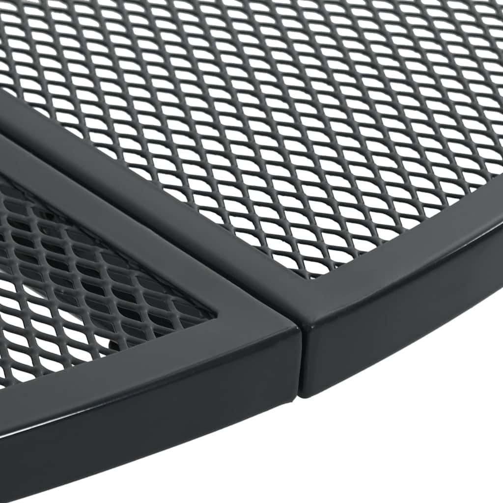 Καρέκλες Κήπου Στοιβ. Σετ 5 Τεμ. Ανθρακί Ατσάλι με Ηλ. Πούδρα