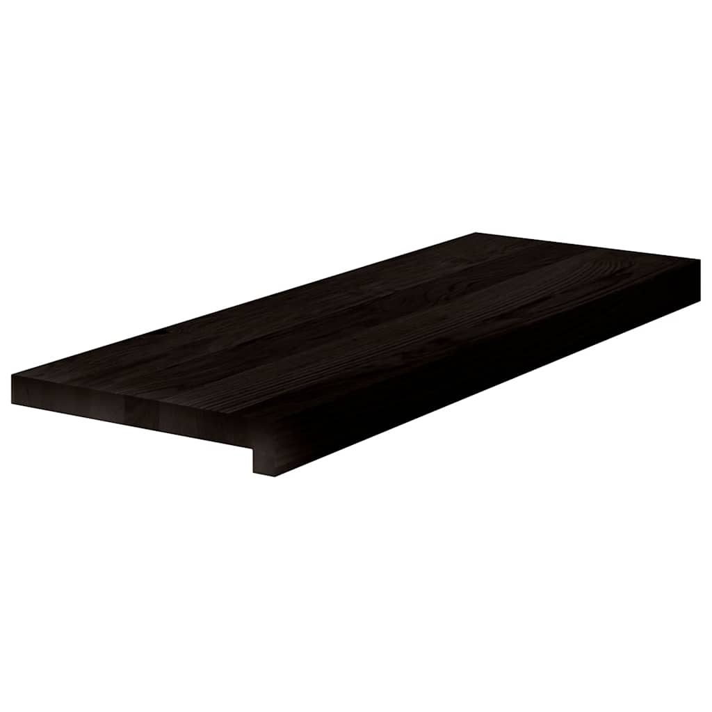 Πέλματα Σκάλας 2 τεμάχια Σκούρο καφέ 70x30x2 cm μασίφ ξύλο δρυς