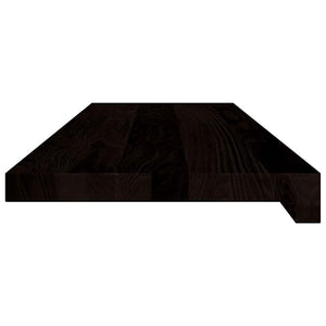 Πέλματα Σκάλας 2 τεμάχια Καφέ-Μαύρο 80x30x2 cm Ξύλο μασίφ δρυς