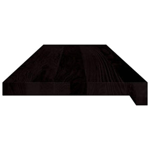 Πέλματα Σκάλας 2 τεμάχια Καφέ-Μαύρο 90x30x2 cm Ξύλο μασίφ δρυς