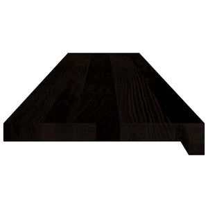 Πέλματα Σκάλας 2 τεμάχια Καφέ-Μαύρο 120x30x2cm Ξύλο μασίφ δρυς