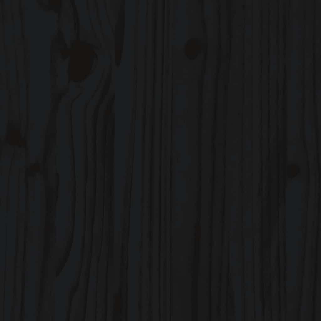 Υπερυψ. Κρεβάτι με Τούνελ Λευκό/Μαύρο 80x200 εκ. Μασίφ Πεύκο - Pakobazaar