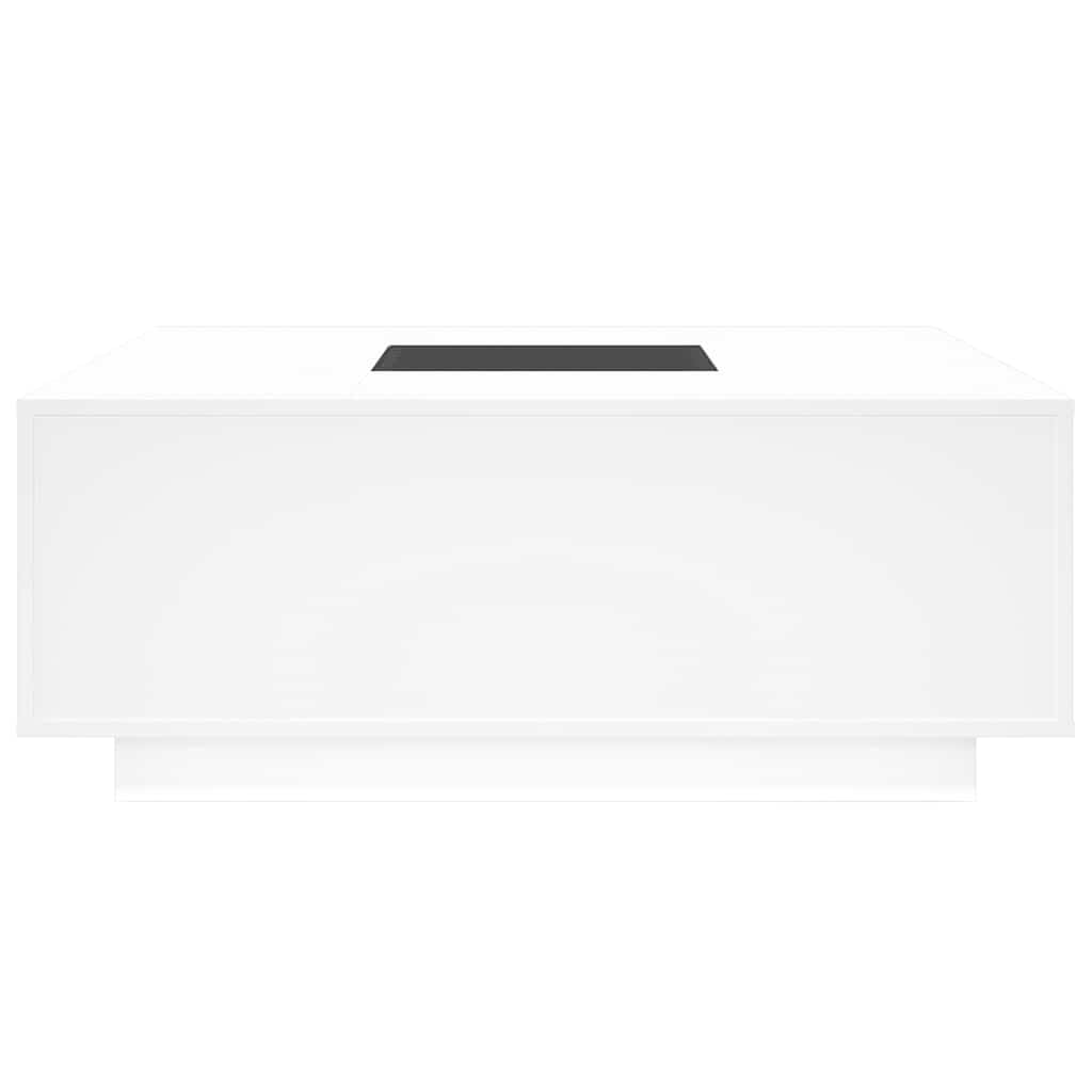 Τραπεζάκι Σαλονιού Infinity LED Λευκό 100x100x40 εκ.