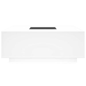 Τραπεζάκι Σαλονιού Infinity LED Λευκό 100x100x40 εκ.