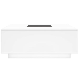 Τραπεζάκι Σαλονιού Infinity LED Λευκό 100x100x40 εκ.