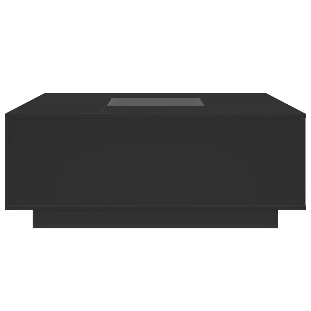 Τραπεζάκι Σαλονιού Infinity LED Μαύρο 100x100x40 εκ.