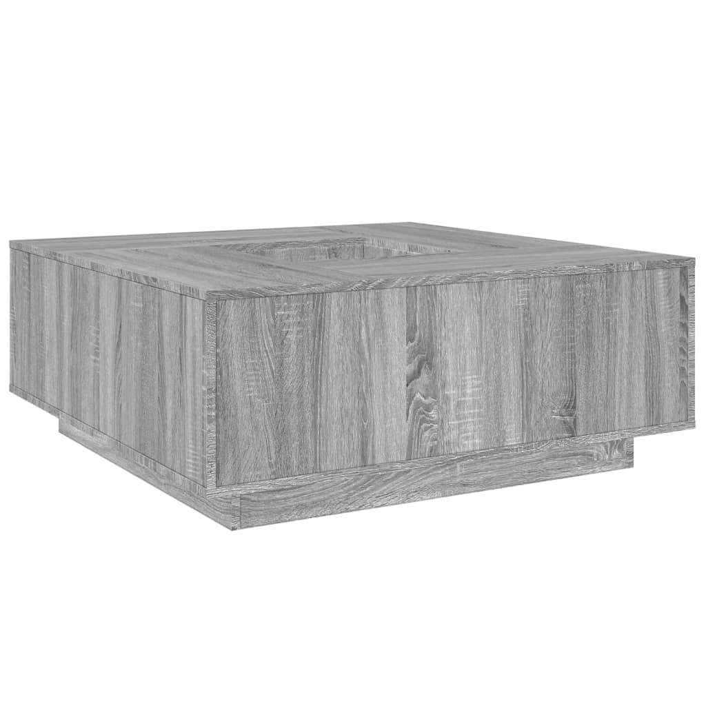 Τραπεζάκι Σαλονιού Γκρι Sonoma 100x100x40 εκ Επεξεργασμένο Ξύλο