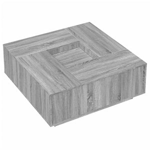 Τραπεζάκι Σαλονιού Γκρι Sonoma 100x100x40 εκ Επεξεργασμένο Ξύλο
