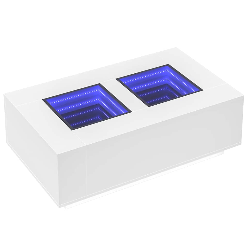 Τραπεζάκι Σαλονιού Infinity LED Λευκό 116x69x40 εκ.