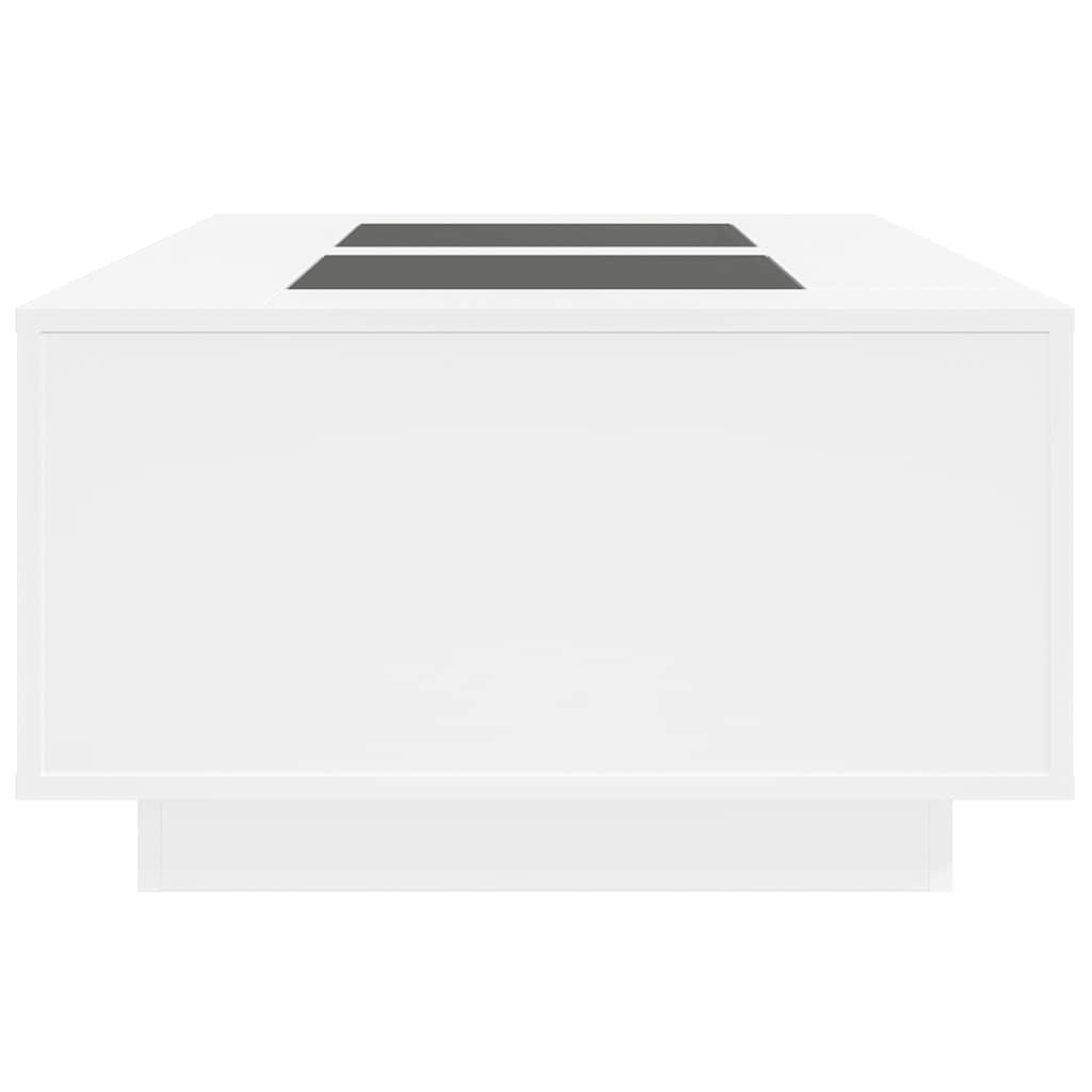 Τραπεζάκι Σαλονιού Infinity LED Λευκό 116x69x40 εκ.