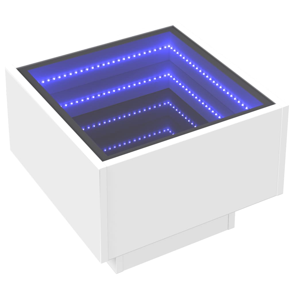 Κομοδίνο Άπειρο Φως LED Λευκό 40x40x30 εκ.