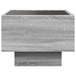 Κομοδίνο Άπειρο Φως LED Γκρι Sonoma 40x40x30 εκ.