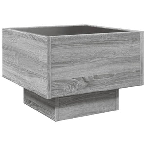 Κομοδίνο Άπειρο Φως LED Γκρι Sonoma 40x40x30 εκ.