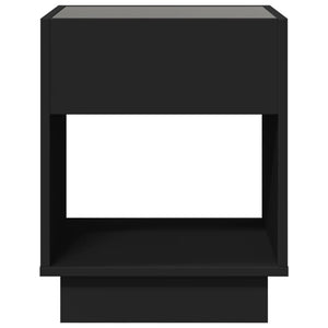 Κομοδίνο Άπειρο Φως LED Μαύρο 40x40x50 εκ. - Pakobazaar