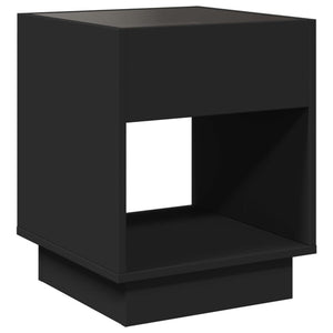 Κομοδίνο Άπειρο Φως LED Μαύρο 40x40x50 εκ. - Pakobazaar