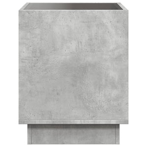 Κομοδίνο Άπειρο Φως LED Γκρι Σκυροδέματος 40x40x50 εκ. - Pakobazaar