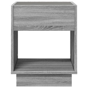 Κομοδίνο Άπειρο Φως LED Γκρι Sonoma 40x40x50 εκ.