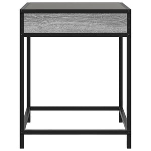Κομοδίνο Άπειρο Φως LED Γκρι Sonoma 40x40x51 εκ. - Pakobazaar