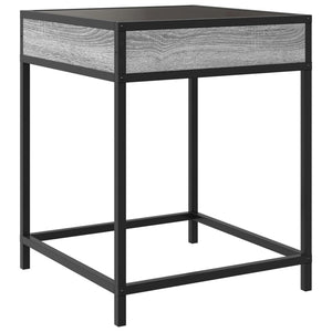 Κομοδίνο Άπειρο Φως LED Γκρι Sonoma 40x40x51 εκ. - Pakobazaar