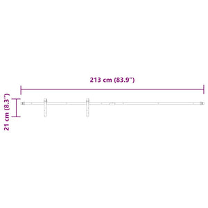 Κιτ συρόμενης πόρτας γραφείου 213 cm από ανθρακούχο χάλυβα