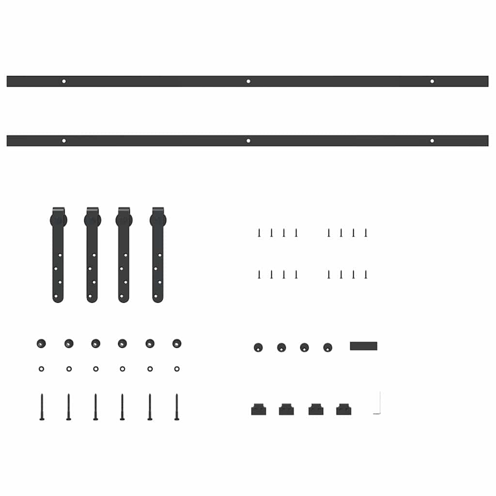 Κιτ συρόμενης πόρτας γραφείου 213 cm από ανθρακούχο χάλυβα