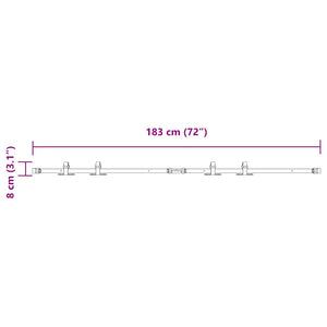 Κιτ συρόμενης πόρτας γραφείου 183 cm από ανθρακούχο χάλυβα