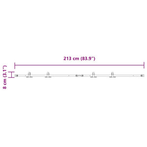Κιτ συρόμενης πόρτας γραφείου 213 cm από ανθρακούχο χάλυβα